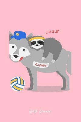 30843] #D.o.w.n.l.o.a.d* Sloth Journal: Dot Grid Journal - Sloth With A Wolf With Volleyball Elements Cute Animal Gift Idea - Pink Dotted Diary, Planner, Gratitude, Writing, Travel, Goal, Bullet Notebook - 6x9 120 pages -  *PDF*