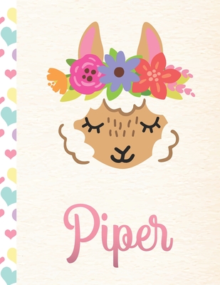 [6a648] %Download^ Piper: Personalized Llama Journal For Girls - 8.5x11 110 Pages Notebook/Diary With Pink Name - Llama Journals %e.P.u.b@